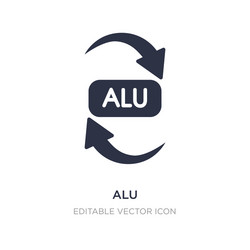 alu icon on white background simple element from vector image