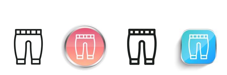 baseball icon thin linear regular and button vector image