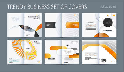 design set abstract double-page brochure vector image