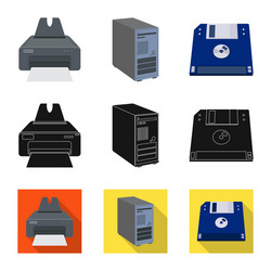 isolated object laptop and device icon vector image