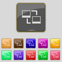 synchronization sign icon notebooks sync symbol vector image