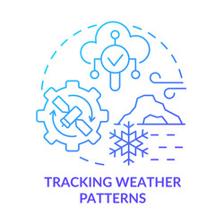tracking weather patterns blue gradient concept vector image