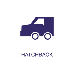 hatchback element in flat simple style on white vector image