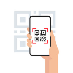 Mobile QR Code Scan vector image