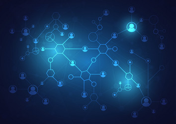 network connection abstract background vector image