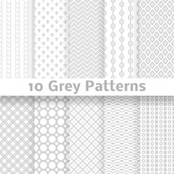 Grey Geometric Patterns vector image