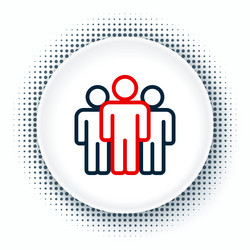 line users group icon isolated on white background vector image