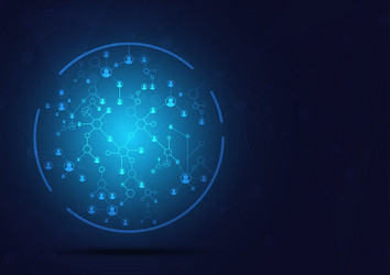 network connection abstract background vector image