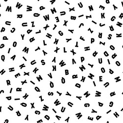 seamless pattern letters random order signs vector image