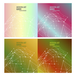 set of modern art abstract banner square frame vector image