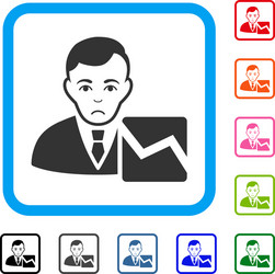 stock trader framed pitiful icon vector image