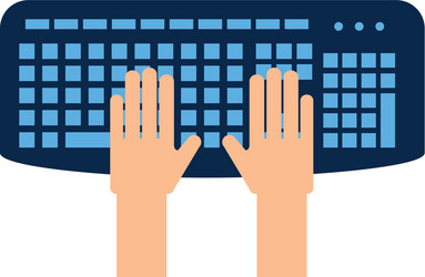 user with keyboard icon vector image