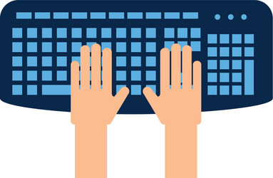 user with keyboard icon vector