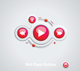 Web Audio Player Controls vector image