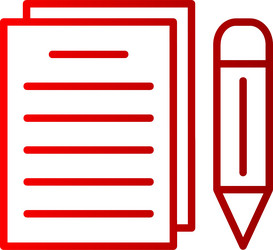 write line gradient icon vector image