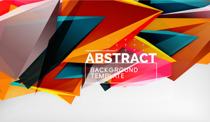 abstract color triangles geometric background vector image