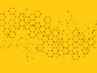 Abstract hexagonal molecules molecular structure vector