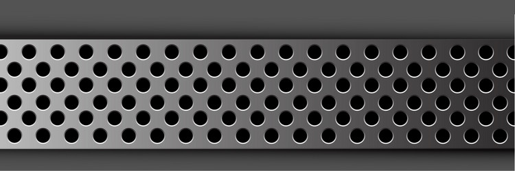 Black perforated background with holes Royalty Free Vector