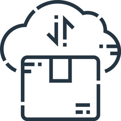 cloud computing icon isolated on white background vector image