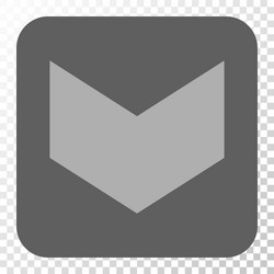 direction down rounded square button vector image