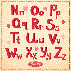 drawn type font in retro style vector image