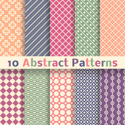 Retro Geometric Patterns vector image