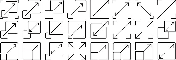 Scalable Icon System - Line Art vector image