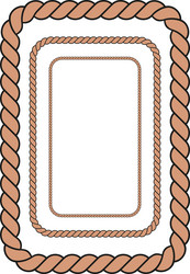 simple frame made of rough rope in the form vector image