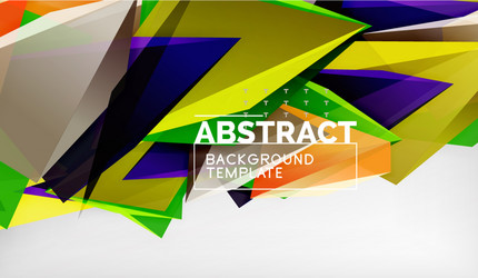3d triangle geometric background design modern vector image
