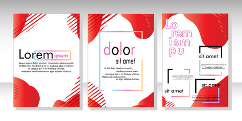 dynamic style banner design set with fluid vector image