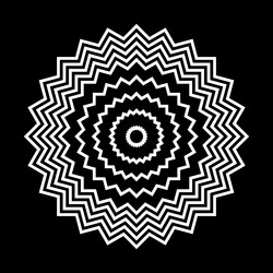 Zig Zag Circle Pattern vector image