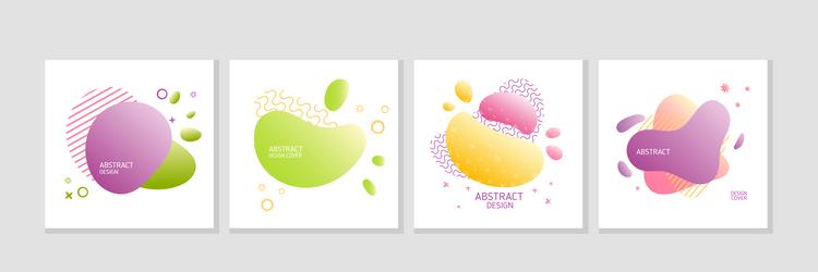 abstract card design with fluid form and shape vector image