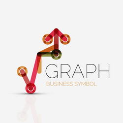 abstract logo idea linear chart or graph vector image