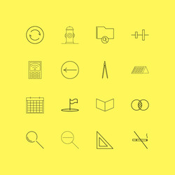 essential linear icon set simple outline icons vector image