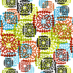seamless pattern with multicolor snowflakes vector image