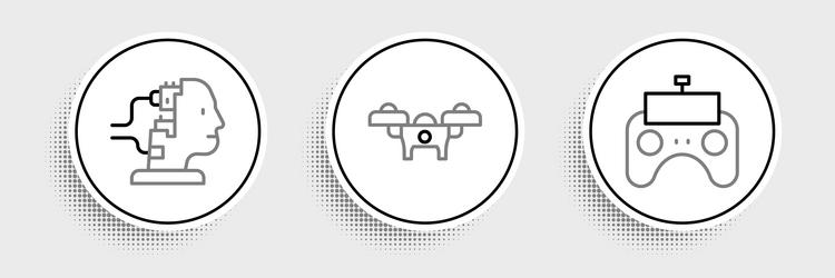 set line remote control robot for maintenance vector image