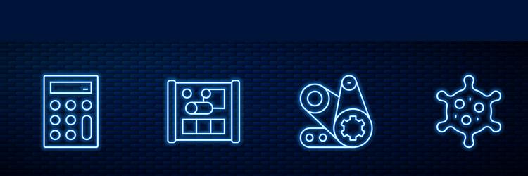 set line timing belt kit calculator graphing vector image