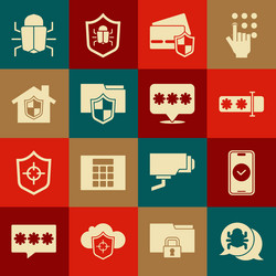 set system bug smartphone password protection vector image
