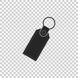 rectangular key chain with ring for icon vector image