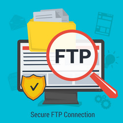 secure ftp connection vector image