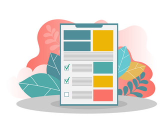 clipboard with sheet of paper to-do check list vector image