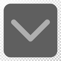 direction down rounded square button vector image