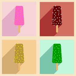 flat with shadow concept and mobile application vector image