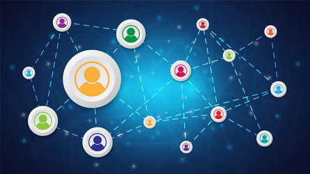 network connection abstract background vector image