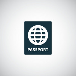 Passport icon vector