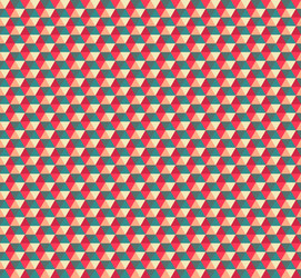 red bright hexagonal pattern in memphis retro vector image