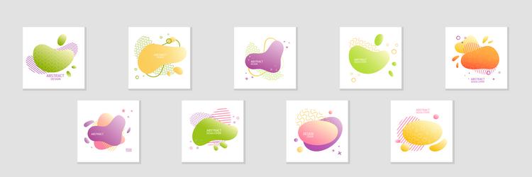 abstract card design with fluid form and shape vector image