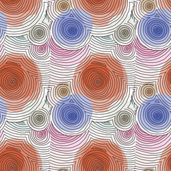 Abstract pattern curved lines grunge boho vector