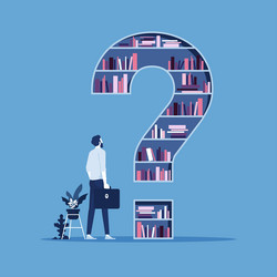 business problem solving and finding idea concept vector image