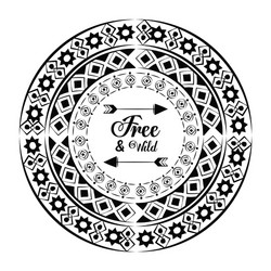 decorative boho pattern background vector image